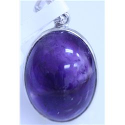 27.50 CTW AMETHYST PENDANT .925 STERLING SILVER