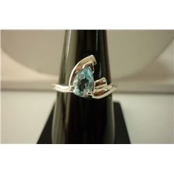 15.75 ctw Blue Topaz   Ring .925 Sterling Silver