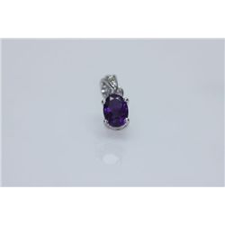 4.25 CTW AMETHYST PENDANT .925 STERLING SILVER