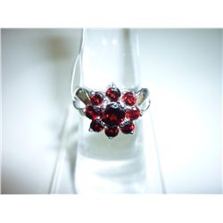 23.75 CTW GARNET RING .925 STERLING SILVER