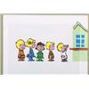 Image 1 : A Peanuts animation cell depicting the gang standing in line, with Charlie Brown, Lucy, Schroeder an