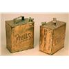 Image 1 : A pair of Pratt's petrol cans, of copper and brass construction, with the Pratt's logo embossed on t