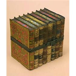 A Huntley & Palmers  Literature  biscuit tin, circa 1901, in the form of eight finely embossed books