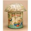 Image 1 : A William Crawford & Sons "Lucie Attwell's Fairy House" money box biscuit tin, circa 1934, in the sh