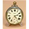 Image 1 : A Great Western Railway nickel-cased keyless pocket watch by Rotherhams of London, with snap bezel,.