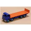 Image 1 : Dinky 903 Foden Flat Truck with Tailboard, with dark blue cab and chassis, orange flatbed and light.