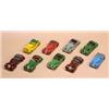 Nine early post-war 38 series Dinky cars, including 38b Sunbeam Talbot in yellow with green tonneau.