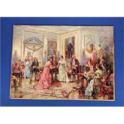 An American wooden jigsaw puzzle "Historic Occasion" depicting the opening of the White House, after