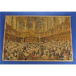 A wooden jigsaw puzzle of "The Lords in 1908", estimated 920 pieces cut to follow the figures in the