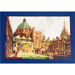 A Great Western Railway wooden jigsaw puzzle "Brazenose College, Oxford", after a painting by Claude