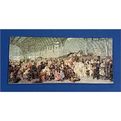 A Great Western Railway wooden jigsaw puzzle "A Railway Station", after a painting by W.P. Frith RA,