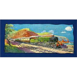 A Great Western Railway wooden jigsaw puzzle "The Cornish Riviera Express", after a painting by Thor