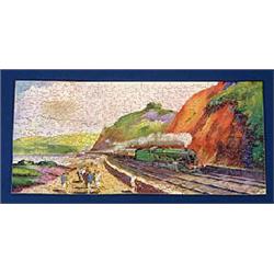 A Great Western Railway wooden jigsaw puzzle "The Torbay Express", after a painting by F.N.J. Moody,