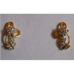 1.65g Earring in 14kt 1.61g Gold,0.2 Ctw Diamond