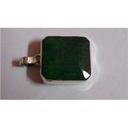Emerald 7.680g Pendant Sterling Silver