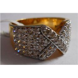 6.476g Ring in 14kt 6.242g Gold,1.17 Ctw Diamond