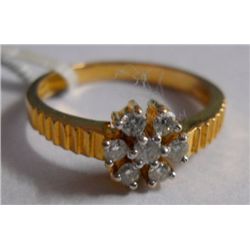 3.391g Ring in 18kt 3.329g Gold,0.31 Ctw Diamond
