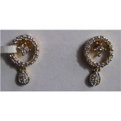 3.426g Earring in 14kt 3.31g Gold, 0.58 Ctw Diamond