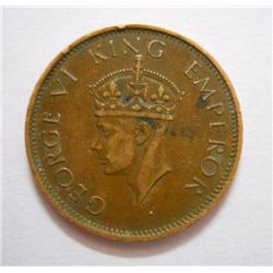 Early Indian One Quarter Anna Coin of 1930