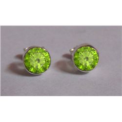 1.760g Earring of Peridot Sterling Silver