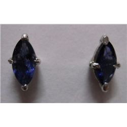 1.500g Earring of Blue Sapphire in silver