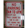 Image 1 : Porcelain No Parking Sign