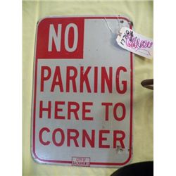 Heavy Tin No Parking Sign