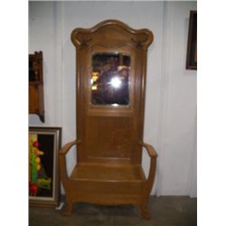 Vintage Oak Hall Tree