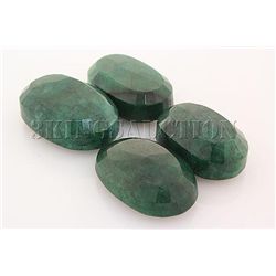 200.04ctw Faceted Loose Emerald Beryl Gemstone Lot of 4