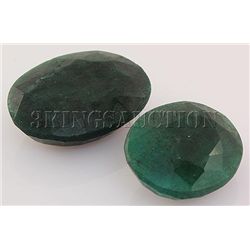 78.07ctw Faceted Loose Emerald Beryl Gemstone Lot of 2