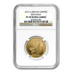 2012 1/2 oz Proof Gold Britannia PF-70 UCAM NGC