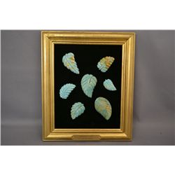 NAVAJO CARVED TURQUOISE LEAVES