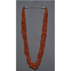 PUEBLO CORAL GLASS NECKLACE