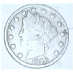 1910 LIBERTY HEAD "V" NICKEL *NICE VERY GOOD GRADE EARLY COIN*!! NICKEL CAME OUT OF SAFE!!