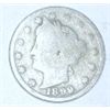 Image 1 : 1899 LIBERTY HEAD "V" NICKEL *NICE KEY DATE EARLY COIN*!! NICKEL CAME OUT OF SAFE!!