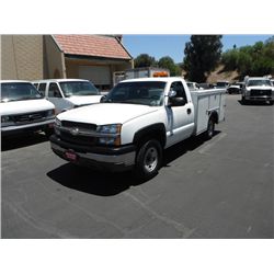 2003,Chevrolet C2500 HD REG. CAB UTILITY BODY W. PRESSURE WASHER