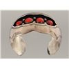Image 1 : Sterling Silver And Coral Indian Bracelet