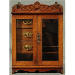 Oak Hanging Tobacco Cabinet
