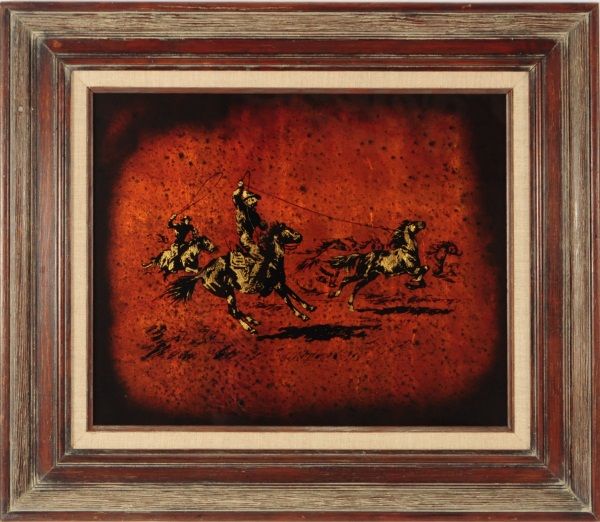 Jack White Gold Leaf Western Painting