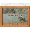 Image 1 : Lone Star Beer Lighted Sign Ranch Oak Frame