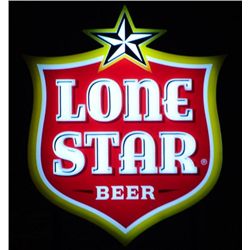 Lone Star Beer Lighted Shield Sign