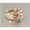 Image 1 : 14kt Gold and Diamond Ladies Ring