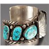Image 3 : Sterling Silver Turquoise Indian Watch Band