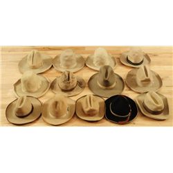 Collection of 13 Vintage Cowboy Hats