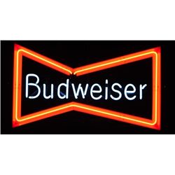 Budweiser Bowtie Flashing Neon Sign