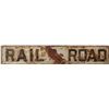 Image 1 : Cast Iron Rail Road Crossing Sign