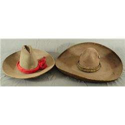 Two Early Mexican Sombreros