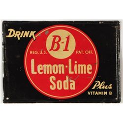 B-1 Lemon - Lime Soda S/S Tin Adv. Sign