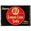 Image 1 : B-1 Lemon - Lime Soda S/S Tin Adv. Sign