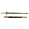 Image 1 : Ivory Handled Short Sword Jaeger Knife & Scabbard